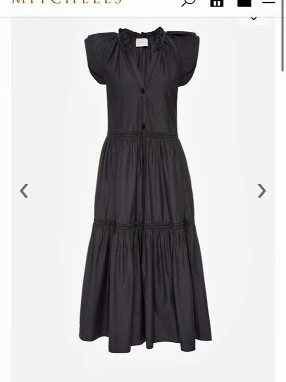 Brochu Walker Santorini Dress Maxi in Washed Black, XS
